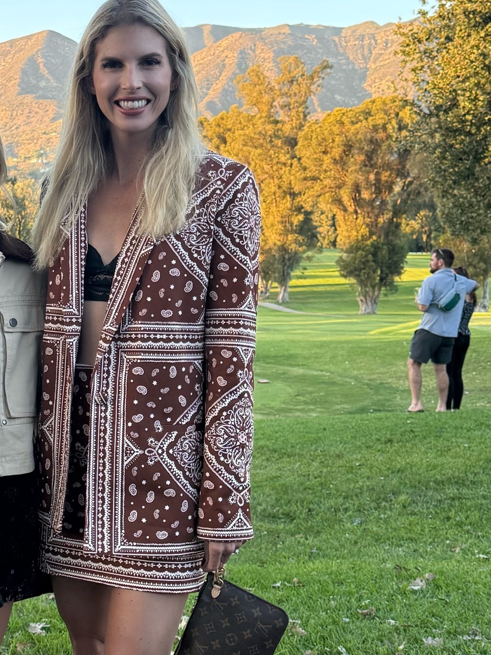 Patterned Mini Skirt with Jacket